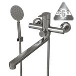 Смеситель для ванны и раковины 35k MIXLINE МЛНС32-02(MLSS32-02) "Омега" НЕРЖ