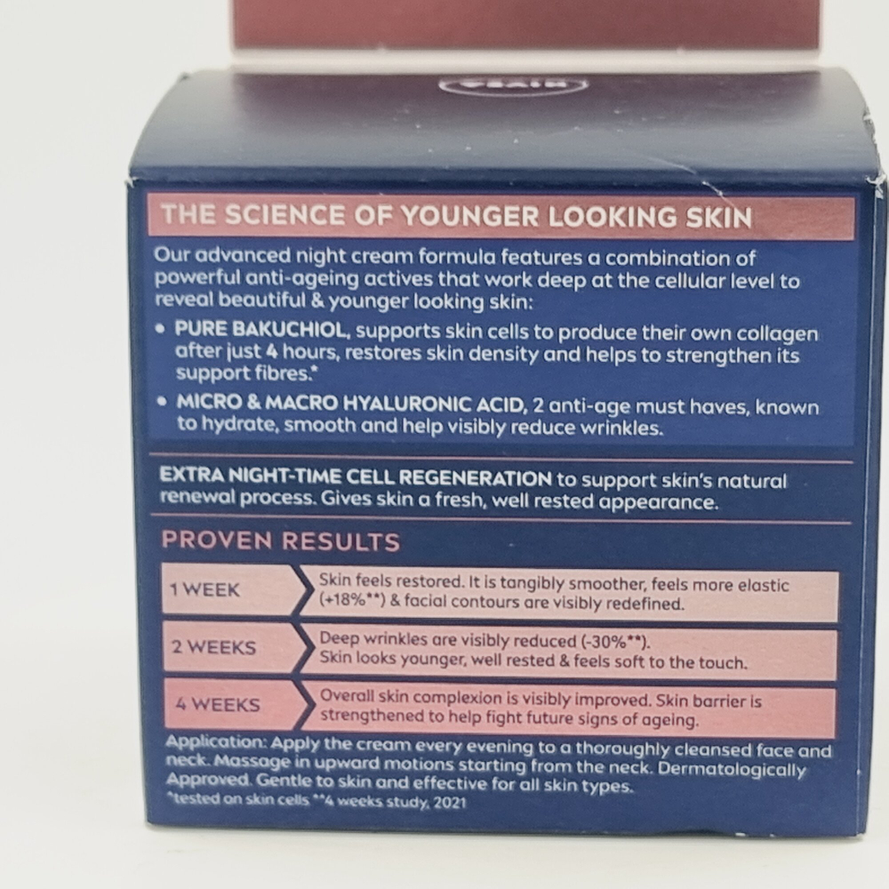 Ночной крем NIVEA Cellular Expert Lift антивозрастной с бакучиолом и 2 видами гиалуроновой кислоты, 50 мл (Германия)