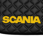 Ковры SCANIA 5 серии G (механика), (экокожа, черный, черный кант, желтая вышивка)