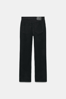 ZARA ДЖИНСЫ WIDE LEG СО СРЕДНЕЙ ПОСАДКОЙ — ZW COLLECTION, ЧЕРНЫЙ