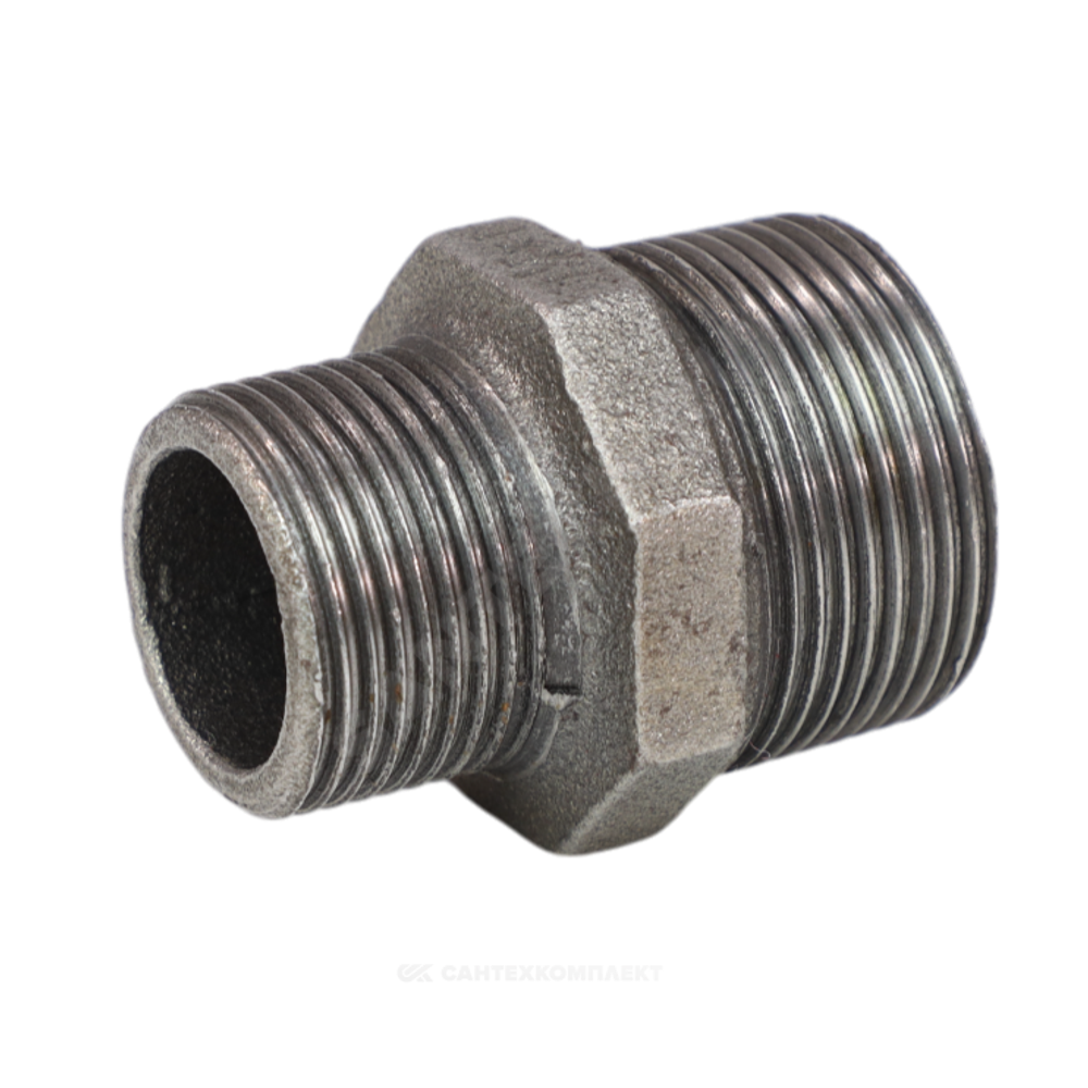 Ниппель переходной чугун Ду 50х25 (2"х1") НР Fittex PLUS