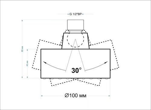 Водосберегающая лейка подвесная 100 мм Sawy PDS-026 Air