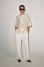 СТРУЯЩАЯСЯ БЛУЗА С КОРОТКИМИ РУКАВАМИ — ZW COLLECTION — ZARA