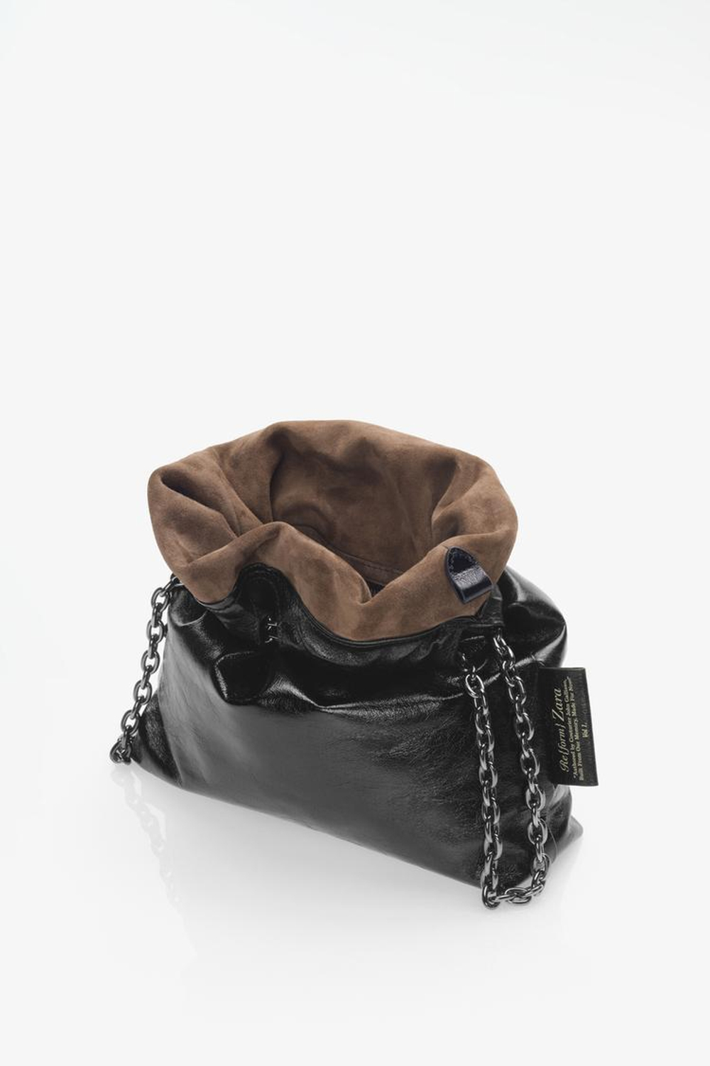 ZARA X JOHN GALLIANO МАЛЕНЬКАЯ КОЖАНАЯ СУМКА — LIMITED EDITION, ЧЕРНЫЙ