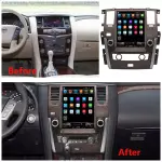 Магнитола для Nissan Patrol Y62, Infiniti QX56/QX80 2010-2019 (поддержка Bose, 360 и мониторов) - Kuberg ZF-1222-Q6 в стиле "Тесла" монитор 12.1" на Android 11, Быстрая, CarPlay, 4G SIM-слот