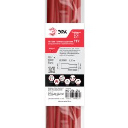 Термоусадочная трубка ЭРА NO-224-416 ТТУ нг-LS 4/2 красная в отрезках по 1 м 50 шт | Электротовары