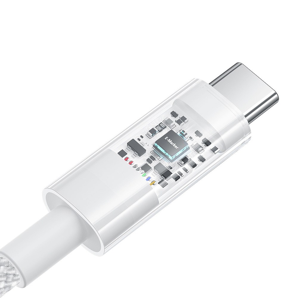 USB-C Кабель Baseus Gem Charging+Data 100W 2m - Moon White