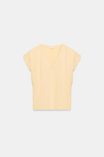 ХЛОПКОВАЯ ФУТБОЛКА С V-ОБРАЗНЫМ ВЫРЕЗОМ — ZARA