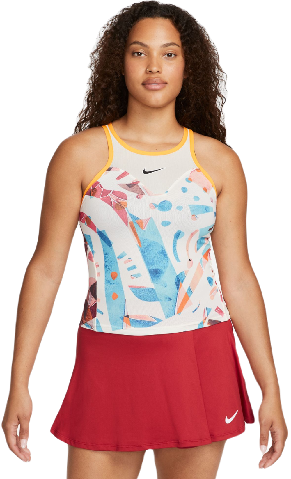 Женский топ теннисный Nike Court Dri-Fit Slam Printed Tennis Tank Top - разноцветный