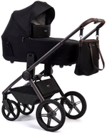 Детская коляска Peppy Monaco Thermo 3 в 1 с автокреслом First Black