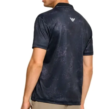 Мужское теннисное поло EA7 Man Jersey - black fancy
