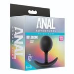 Черная анальная пробка Silicone Vibra Plug - 8,9 см. (Цвет: черный)