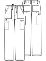 Брюки медицинские мужские укороченные Dickies DK015S с застежкой-молнией, оливковый, S