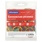 Резинка банковская 100гр. диаметр 40мм, ассорти, европодвес (Спейс )