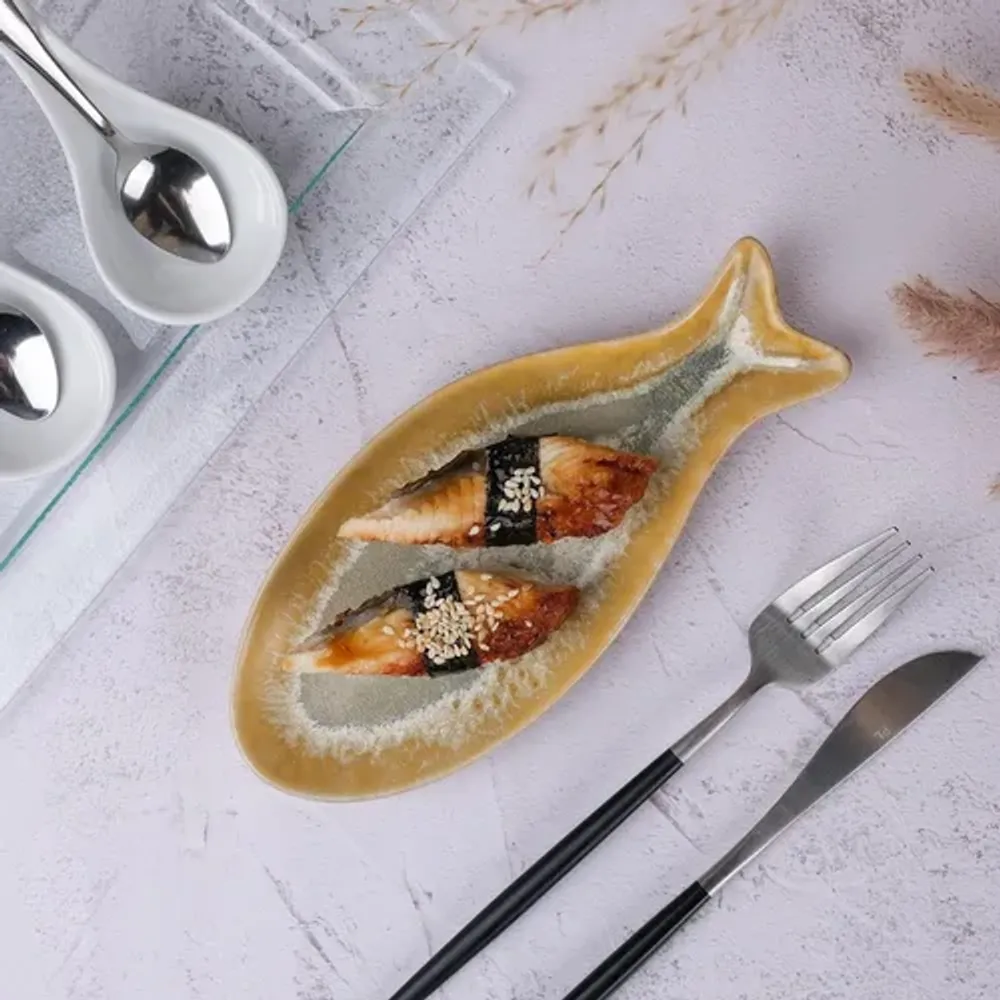 Блюдо для подачи 21*9 см h2 см емкость для закусок Fish Pearl Blue Frutti di Mare P.L. [1]