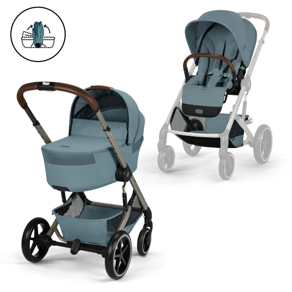 Детская коляска Cybex Balios S Lux TPE 2 в 1 Stormy Blue