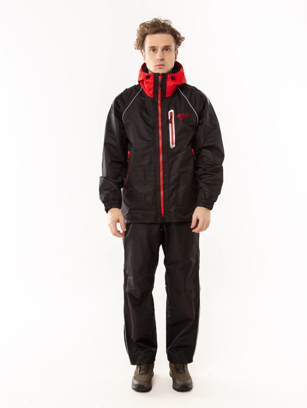 Костюм демисезонный для рыбалки RIVER HARDGUARD HSN, мембрана 15000/10000, Черный