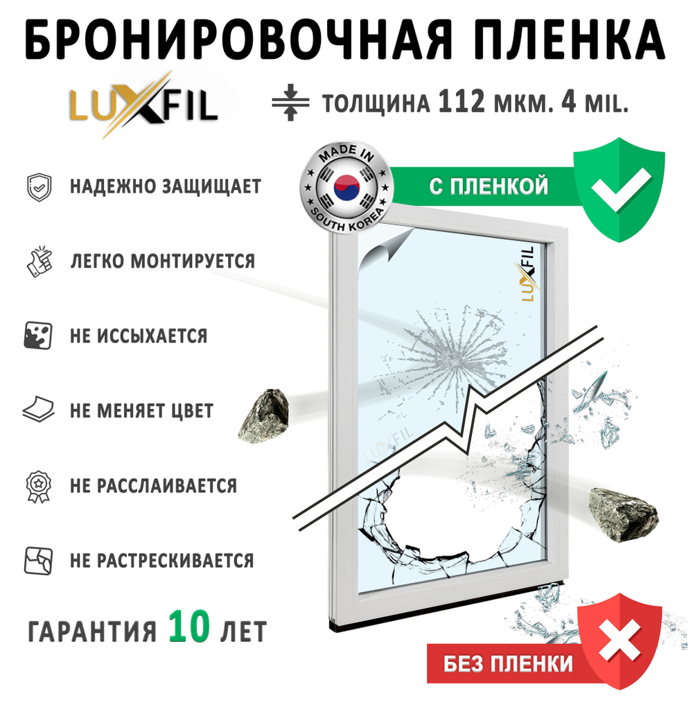Бронировочная пленка по классу защиты Р3А 400 мкм (А2)
