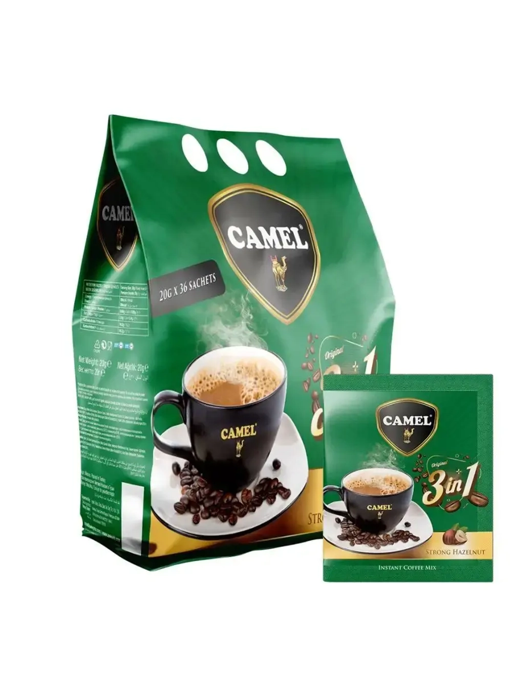 Растворимый турецкий кофе 3 в 1 Camel, Лесной Орех