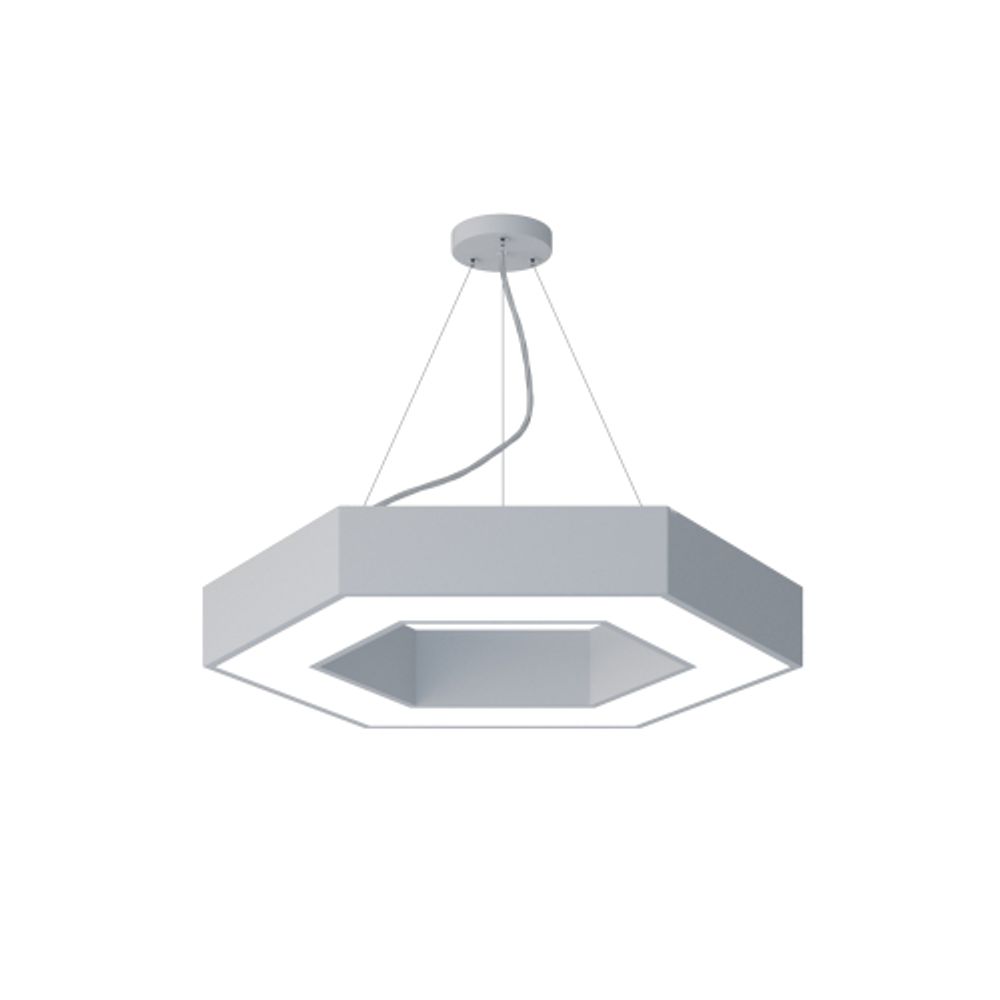 Светильник LED ЭРА Geometria SPO-123-W-40K-045 Hexagon 45Вт 4000К 2500Лм IP40 600*600*80 белый подвесной | Декоративные светильники Geometria