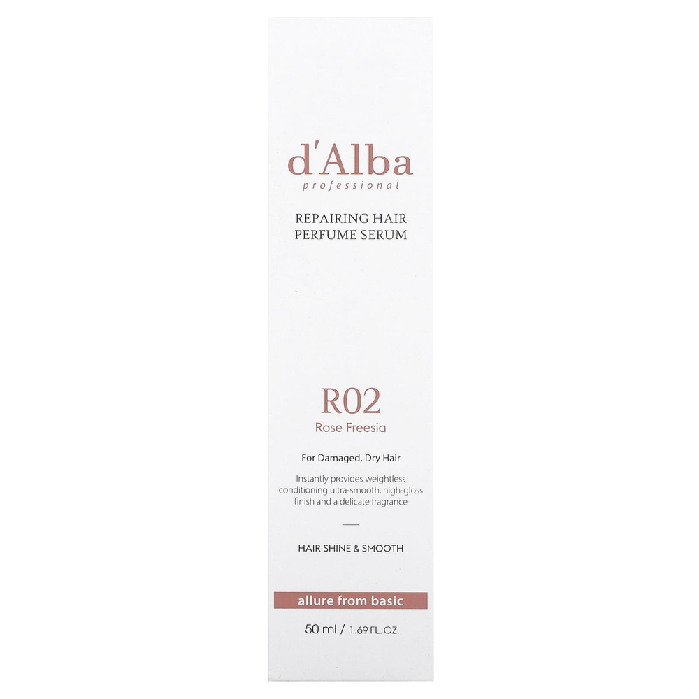 d'Alba, Professional, восстанавливающая сыворотка с парфюмом, R02 розовая фрезия, 50 мл (1,69 жидк. унции)