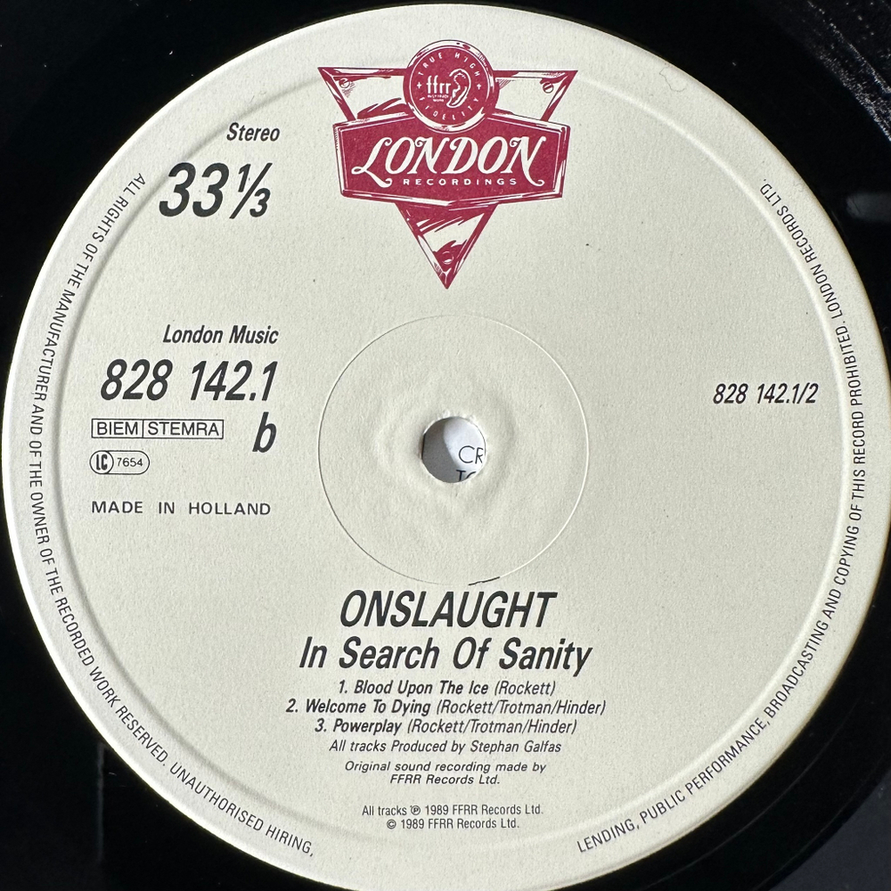 Onslaught – In Search Of Sanity (Голландия 1989г.)