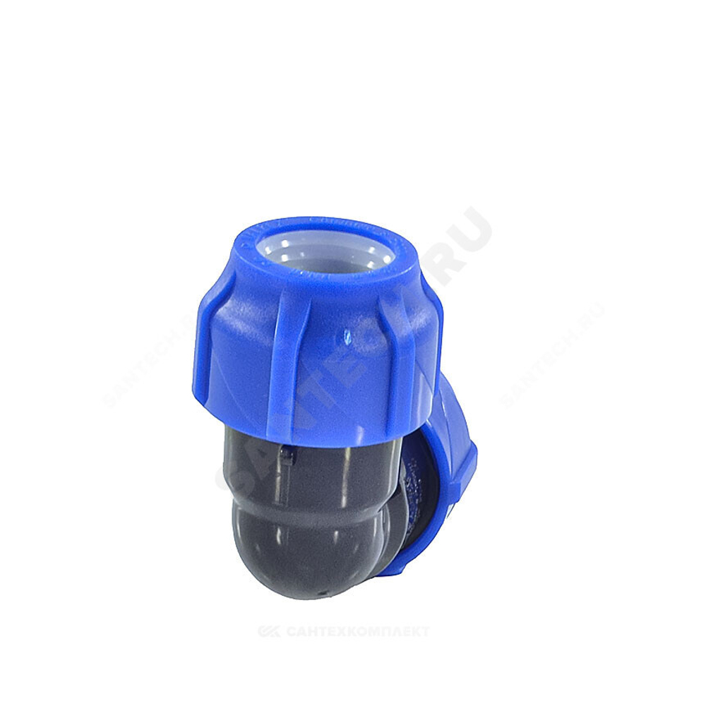 Отвод компрессионный ПЭ Дн 50х90гр Ру16 VALFEX 121001215050