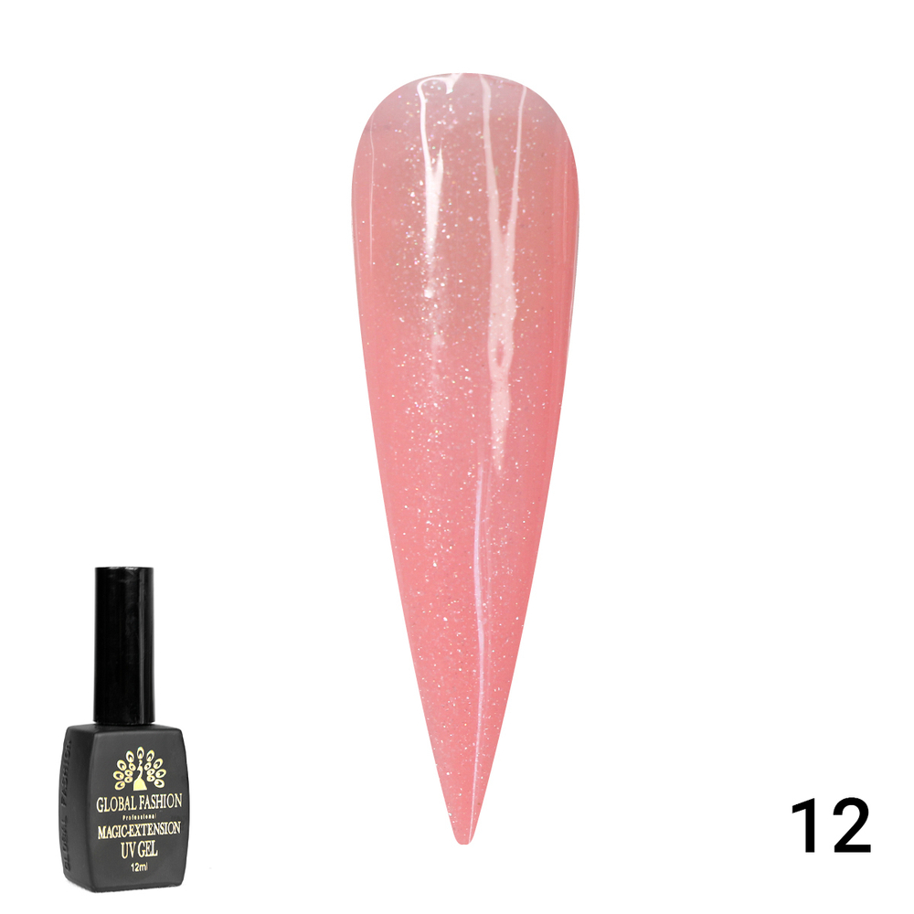 Гель Global Fashion с шиммером Magic-Extension 12 мл № 12