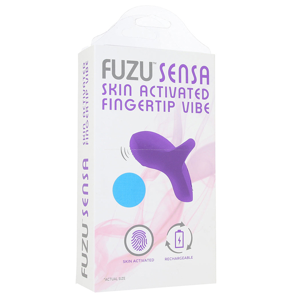 Голубой сенсорный вибростимулятор на палец Fuzu Sensa Fingertip Skin Activated Vibe Vibrator