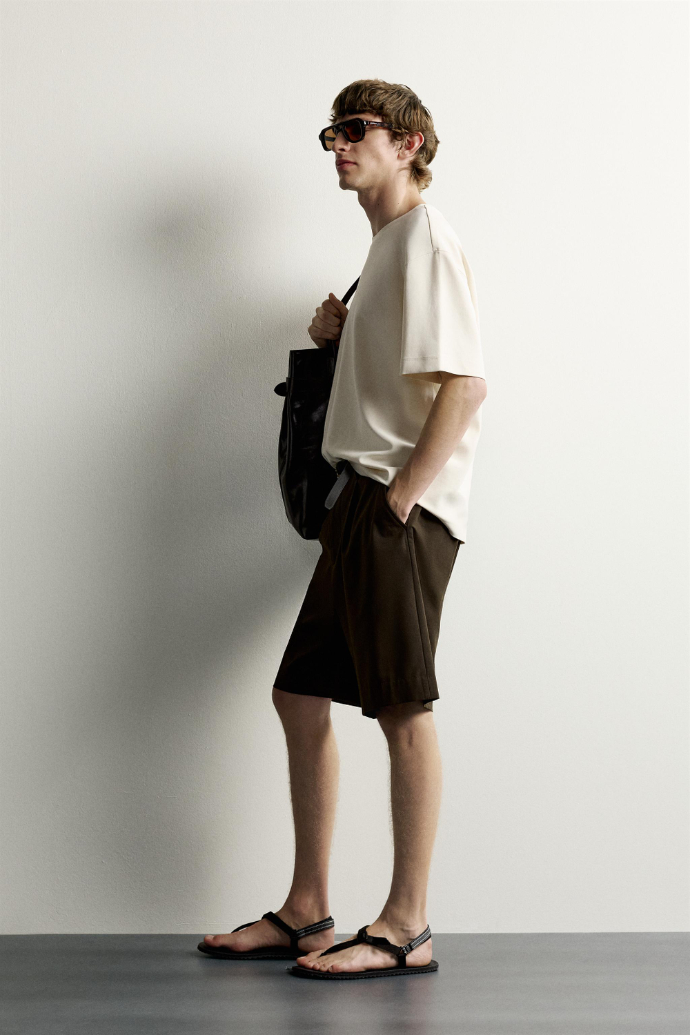 ФУТБОЛКА RELAXED FIT ИЗ МОДАЛА — ZARA