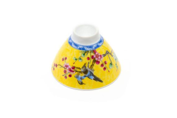 Miseczka na herbatę porcelanowa "Ptak na gałęzi", 70 ml