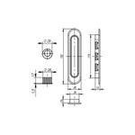 Ручка для раздвижных дверей SH.LD152.010 (SH010) СP-8 хром