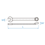 KING TONY (5060-12) Ключ комбинированный 3/8"