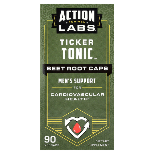 Action Labs, для мужчин, Ticker Tonic™, корнеплод свеклы, 90 растительных капсул