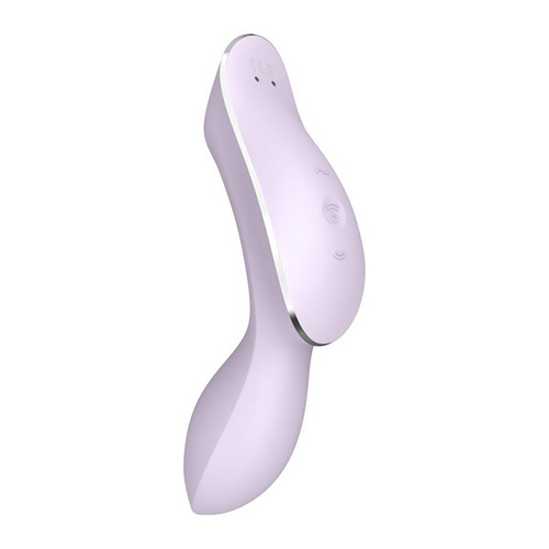 Сиреневый вибромассажер 17,4см с вакуумной стимуляцией Satisfyer Curvy Trinity 2