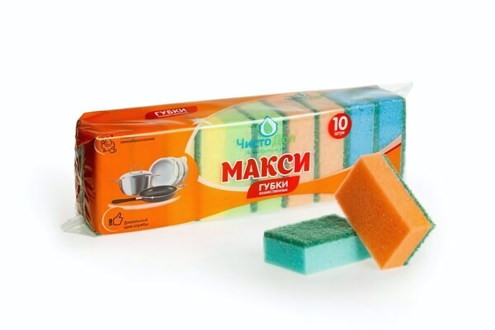 Губка для посуды «ЧистоДел» Макси 10 шт