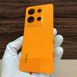 Крышка для Infinix Note 30 (X6833) Оригинальная (задняя крышка пластиковая под кожу) цвет: Оранжевый