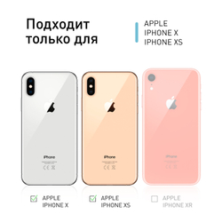 Чехол ROSCO для Apple iPhone X;Apple iPhone XS оптом (арт. IPX/XS-ST-TPU-BLACK)