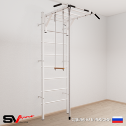 Шведская стенка Sv Sport усиленная 635 (Турник рукоход/Канат/Трапеция)