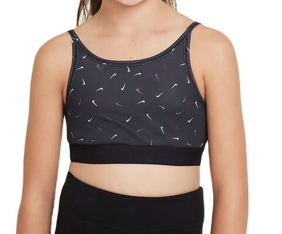 Топ для девочки теннисный Nike Dri-Fit Trophy Light-Support Sports Bra - black/white