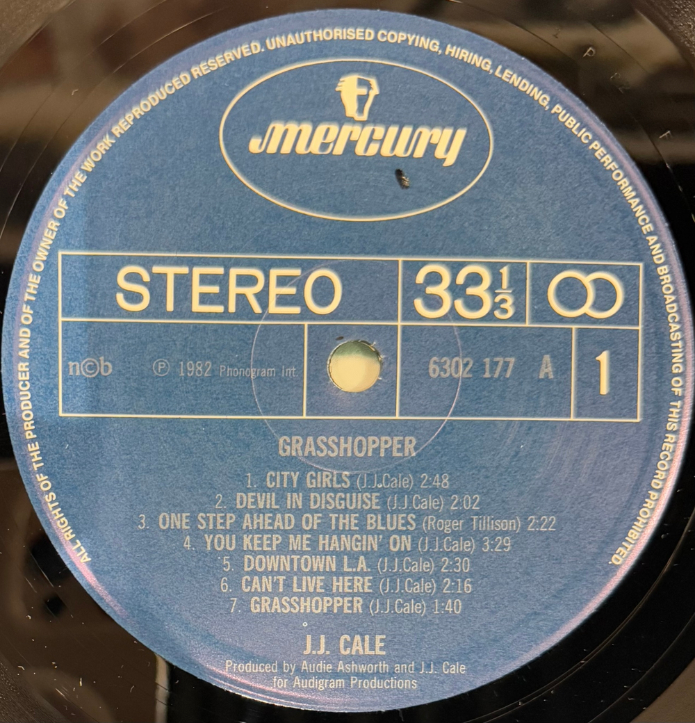 Виниловая пластинка J.J. Cale ‎– Grasshopper LP