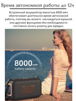 Bluetooth-динамики ZEALOT S85, 50 Вт, 8000 мАч, black