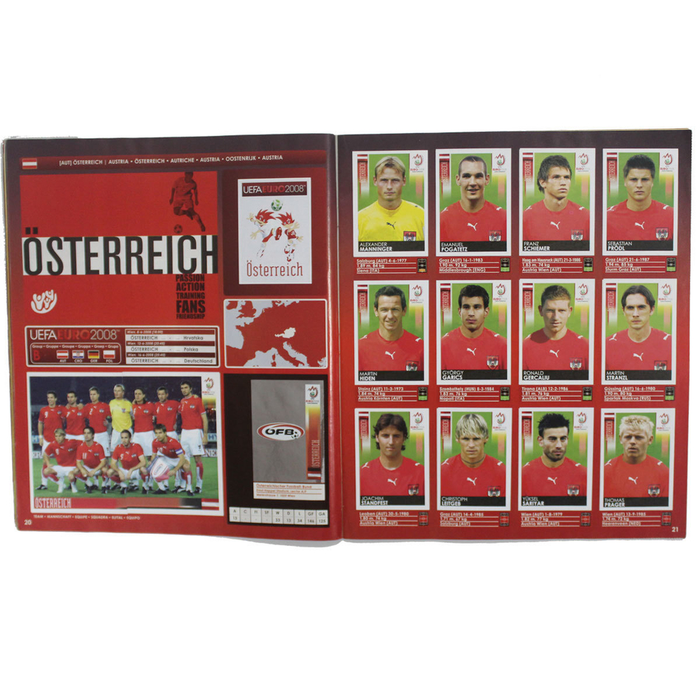 Полностью заполненный альбом наклеек. PANINI Чемпионат Европы 2008. Футбол