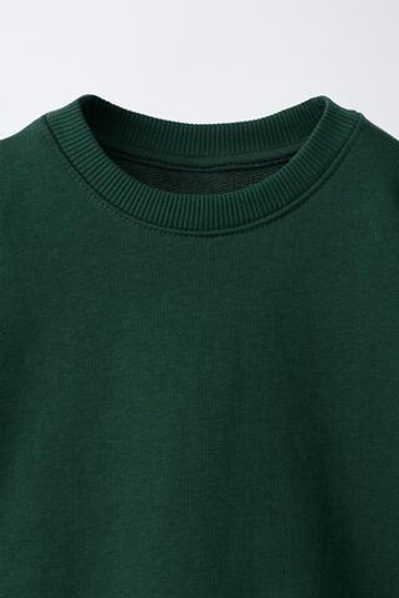 ZARA ОДНОТОННАЯ ТОЛСТОВКА, БУТЫЛОЧНО-ЗЕЛЕНЫЙ