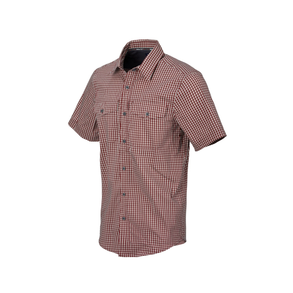 Рубашка Helikon-Tex Covert Concealed Carry Short Sleeve Shirt Dirt Red Checkered (L, Dirt Red Checkered)