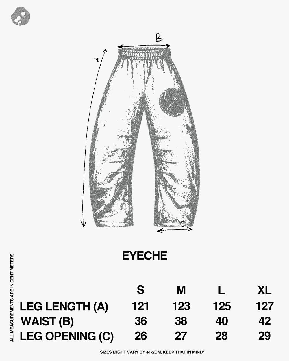 EYECHE puff j cut sweatpants grey