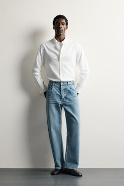 ZARA ДЖИНСЫ LOOSE FIT, ВЫЦВЕТШИЙ СИНИЙ