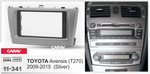 Toyota Avensis, 2009-2015, Серебро, 2DIN (Carav 11-341)