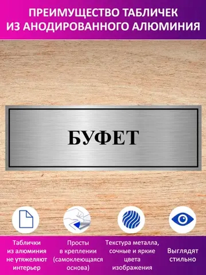 Табличка "Буфет".