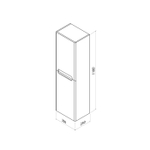 Пенал подвесной IDDIS Edifice 35 см белый (EDI35W0i97)